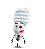Cute CFL Light Bulb Character Animator Puppet